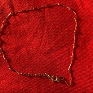 Gold on 925 silver anklet.